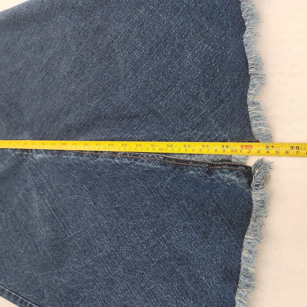 Bill Blass Jean Skirt Women 14 Blue Denim Back Slit Maxi Retro Grunge Casual Y2K - Picture 13 of 15